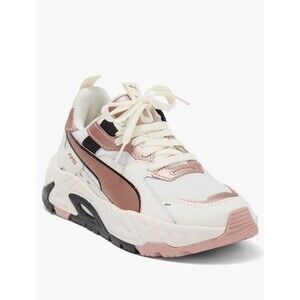 New Puma RS Trek Metallic Sneaker Shoes Women 9 Leather/ Textile Rose Gold 120$